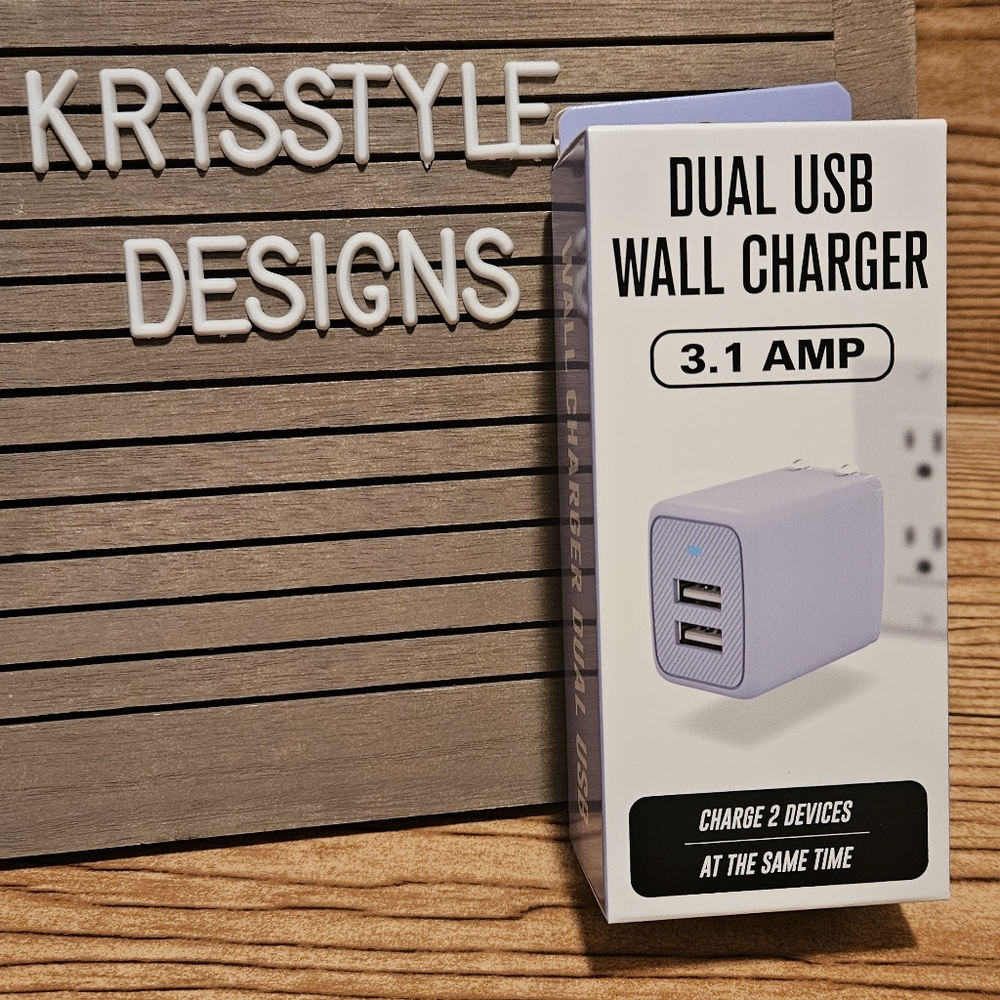 Dual USB Wall Charger 3.1 Amp Brick